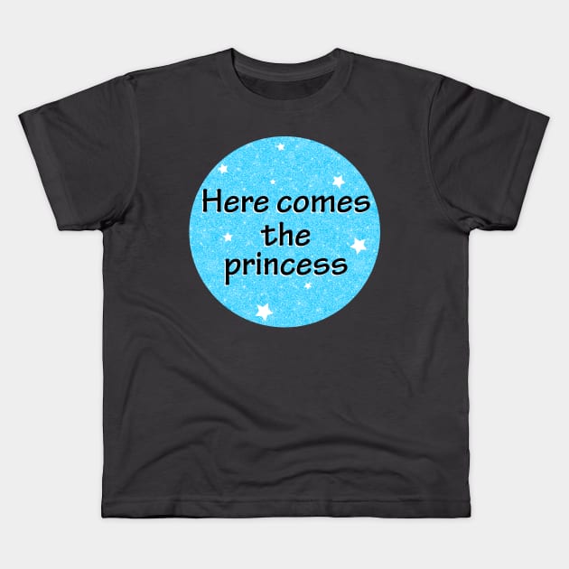 Here comes the princess Kids T-Shirt by BrightLightArts